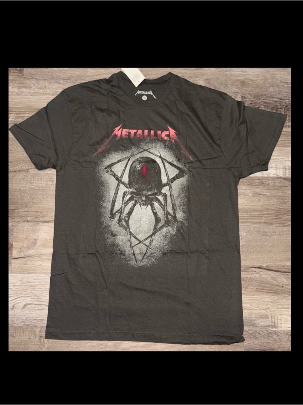 Metallica Black Short-Sleeve Graphic Tee - Spider Design
